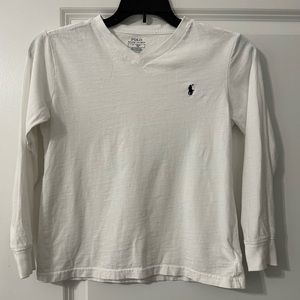 Polo Ralph Lauren Boys Long sleeve V neck tee shirt with stains